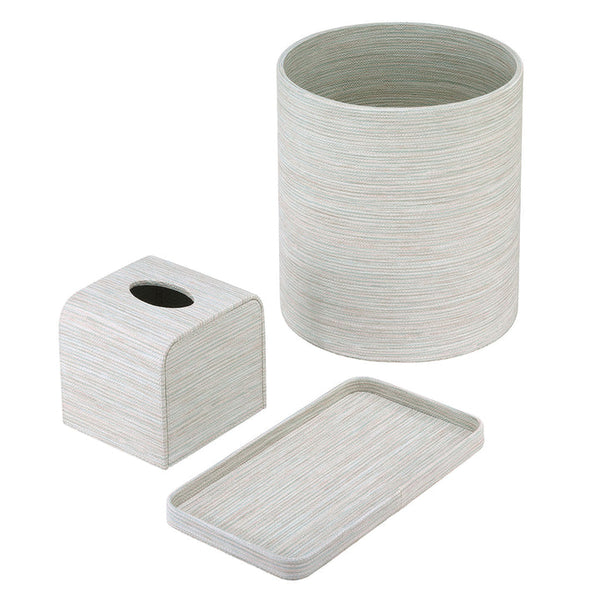 Load image into Gallery viewer, Bodrum Linens Grasscloth Bath Accessories - Celadon