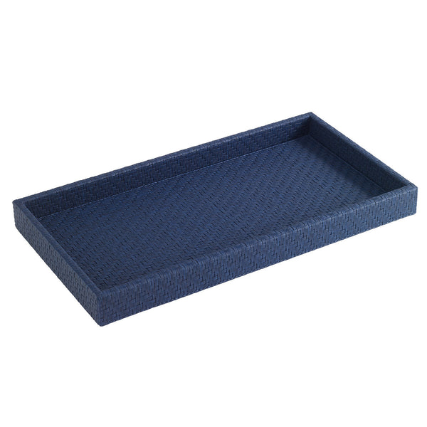 Load image into Gallery viewer, Bodrum Linens Wicker Bath Accessories - Navy