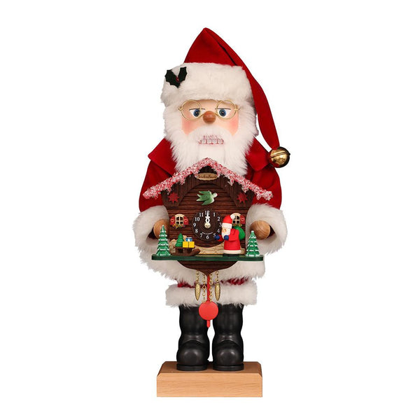 Load image into Gallery viewer, Christian Ulbricht Premium Nutcracker - Santa With Cuckoo Clock - 18.7"H
