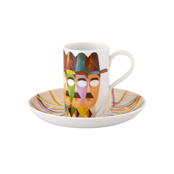 Load image into Gallery viewer, Vista Alegre Pessoa Set Of 4 Expresso Cups And Saucer