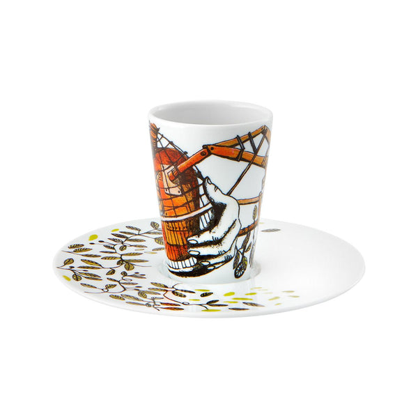 Load image into Gallery viewer, Vista Alegre Escape Goat Espresso Cup And Saucer Xii