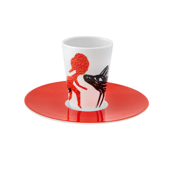Load image into Gallery viewer, Vista Alegre Escape Goat Espresso Cup And Saucer Xviii