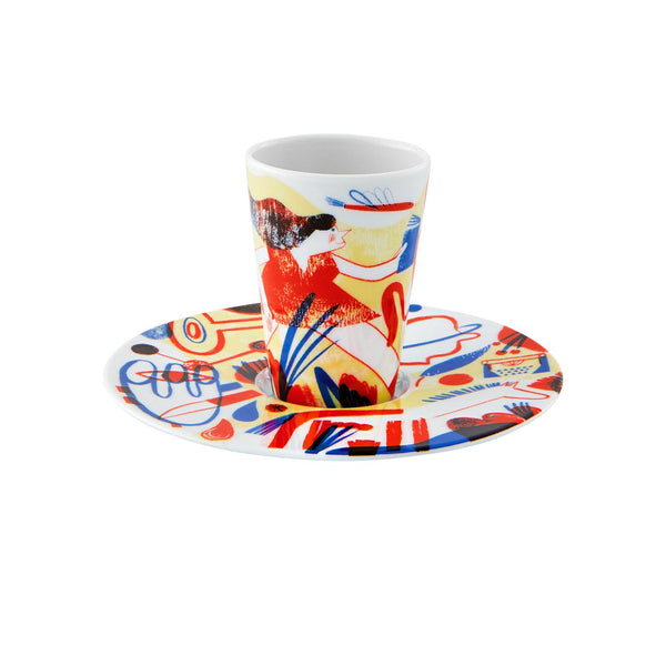 Load image into Gallery viewer, Vista Alegre Escape Goat Espresso Cup And Saucer Xxxii