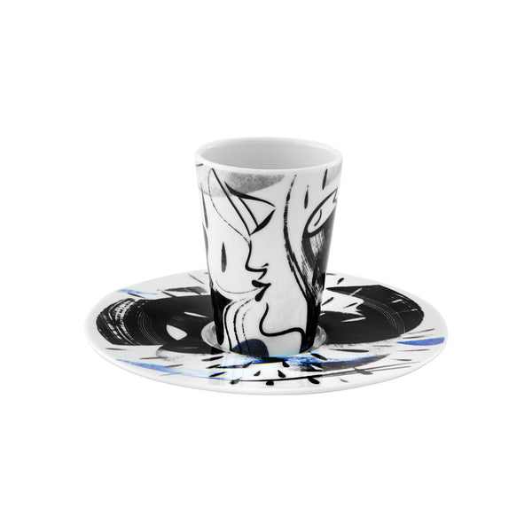 Load image into Gallery viewer, Vista Alegre Escape Goat Espresso Cup And Saucer Xxii