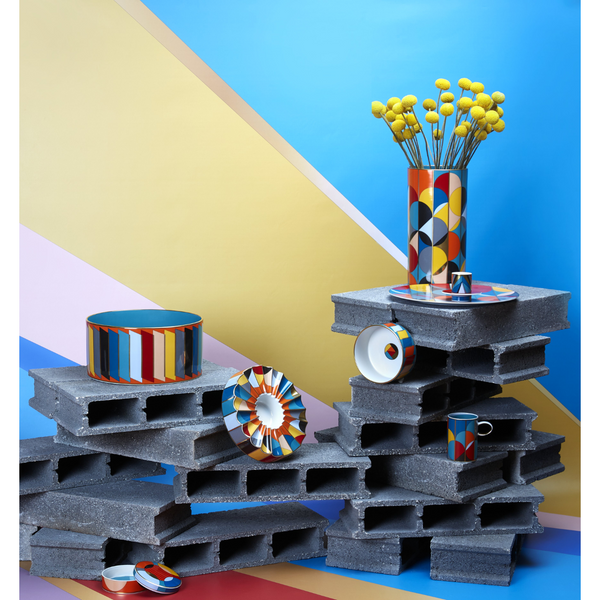 Load image into Gallery viewer, Vista Alegre Futurismo Vase Large, Set Of 2