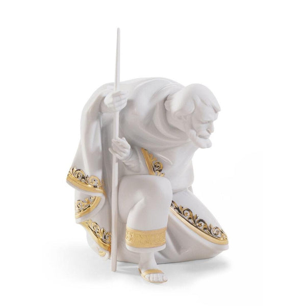 Load image into Gallery viewer, Lladro Set Silent Night Nativity Figurine Golden Lustre