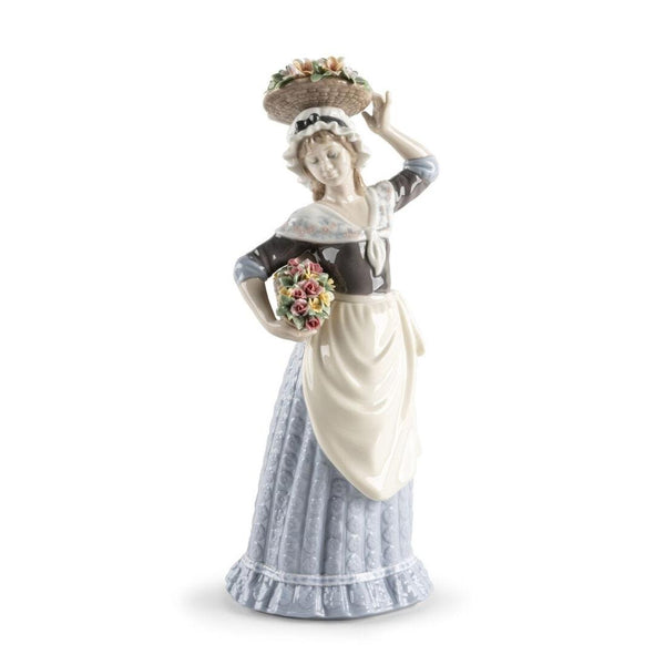 Load image into Gallery viewer, Lladro Flower Picking Sculpture