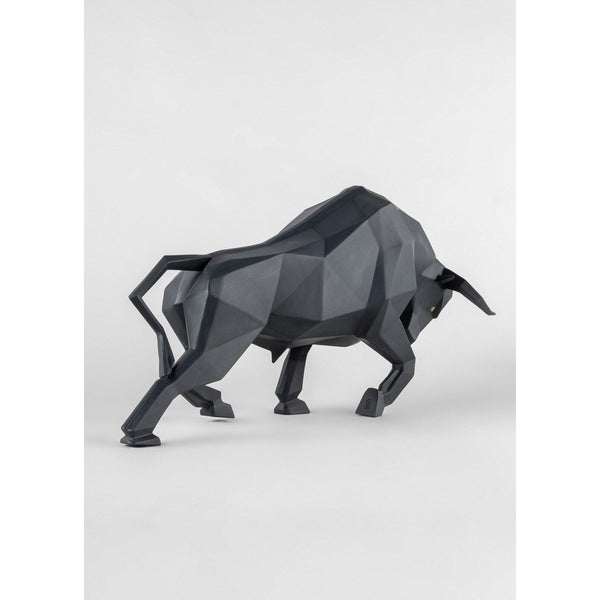 Load image into Gallery viewer, Lladro Bull Sculpture - Black matte