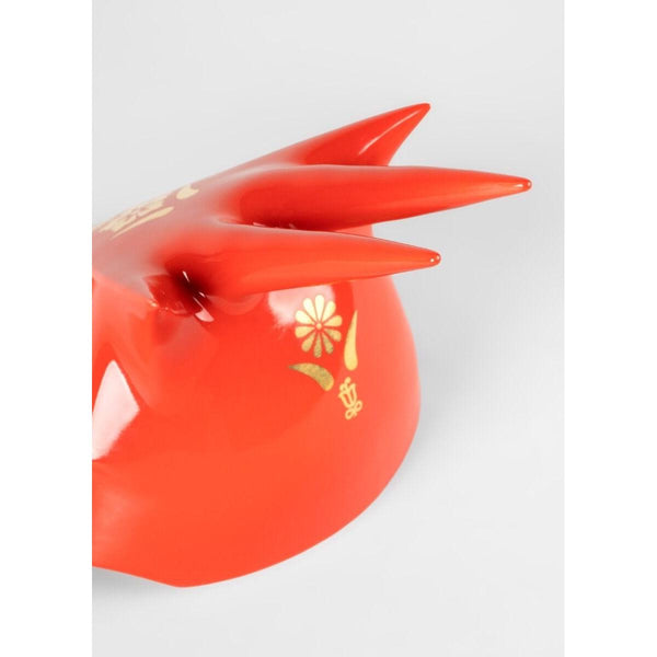 Load image into Gallery viewer, Lladro The Dragon Sculpture - Red - gold