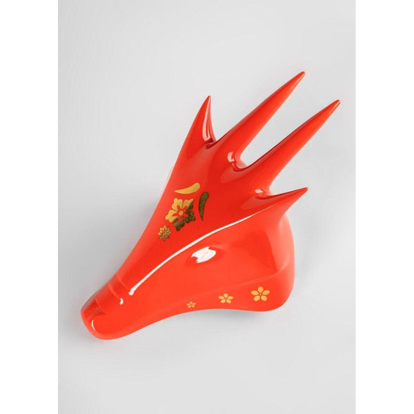 Load image into Gallery viewer, Lladro The Dragon Sculpture - Red - gold