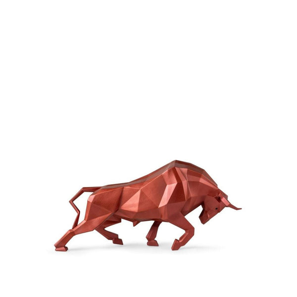 Load image into Gallery viewer, Lladro Bull Sculpture - Metallic Red