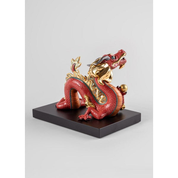 Load image into Gallery viewer, Lladro Dragon Sculpture - Red - Limited Edition