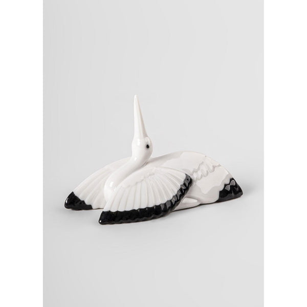 Load image into Gallery viewer, Lladro Ermine and Crane Chopsticks Set