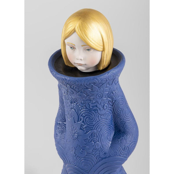 Load image into Gallery viewer, Lladro Cosmic Girl and Cat Sculptures
