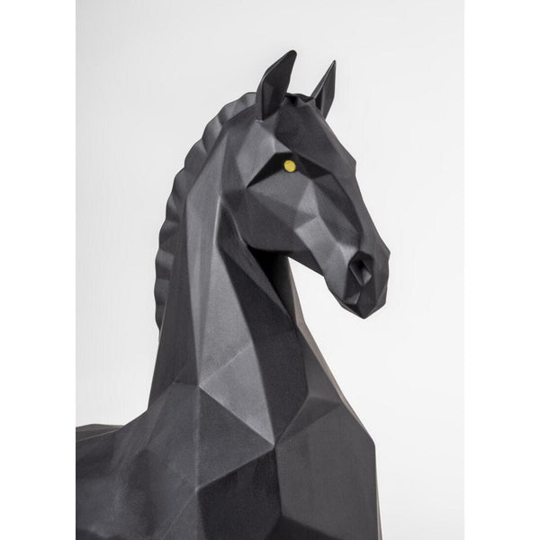 Load image into Gallery viewer, Lladro Horse Sculpture - Matte Black