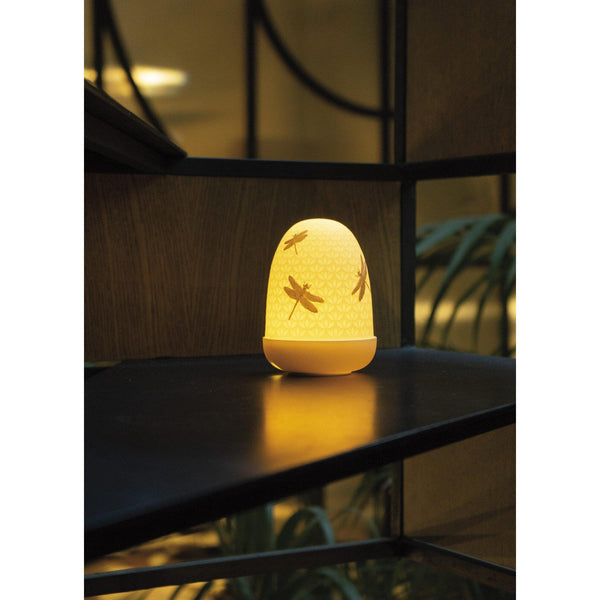 Load image into Gallery viewer, Lladro Dragonflies Dome Table Lamp