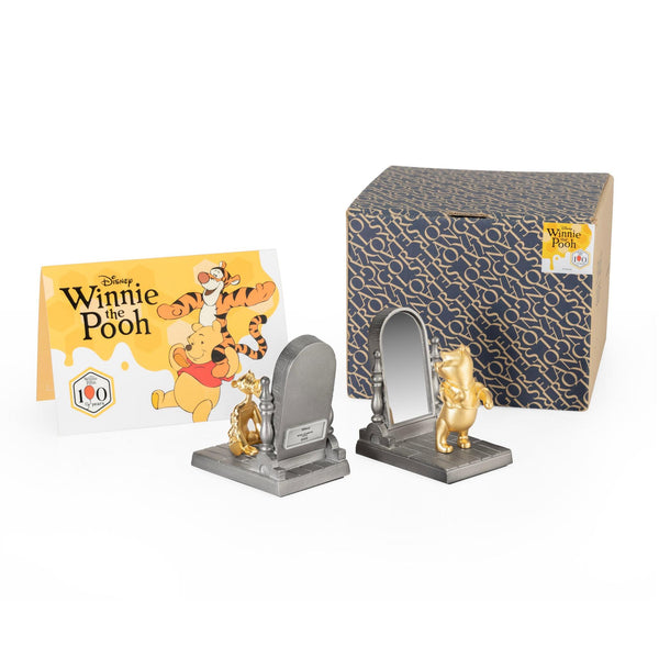 Load image into Gallery viewer, Royal Selangor Winnie The Pooh 100th Anniversary Limited Edition Gild Pooh & Tigger Bookend Pair