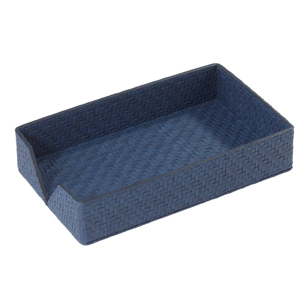 Load image into Gallery viewer, Bodrum Linens Wicker Bath Accessories - Navy