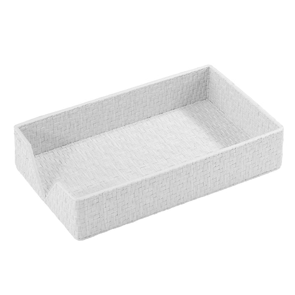 Load image into Gallery viewer, Bodrum Linens Wicker Bath Accessories - White
