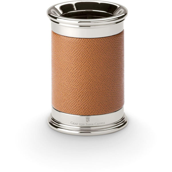 Load image into Gallery viewer, Graf von Faber-Castell Pen Holder Round Epsom, Cognac