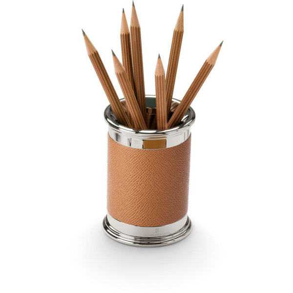 Load image into Gallery viewer, Graf von Faber-Castell Pen Holder Round Epsom, Cognac