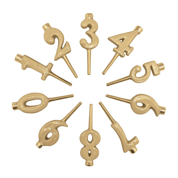 Load image into Gallery viewer, Mariposa Gold Number Candle Holder Set, 10