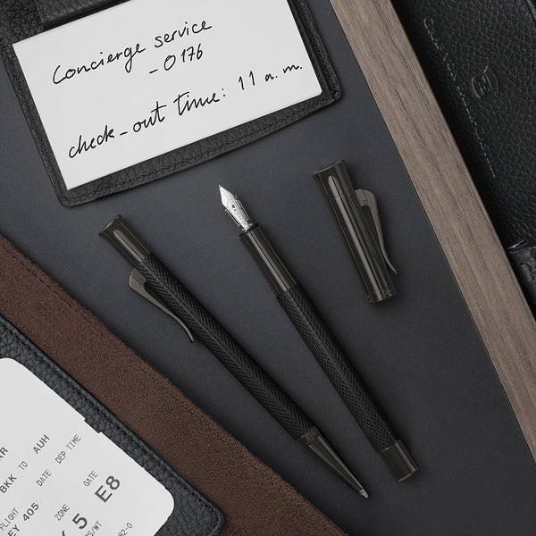 Load image into Gallery viewer, Graf von Faber-Castell Fountain Pen Guilloche - All Black