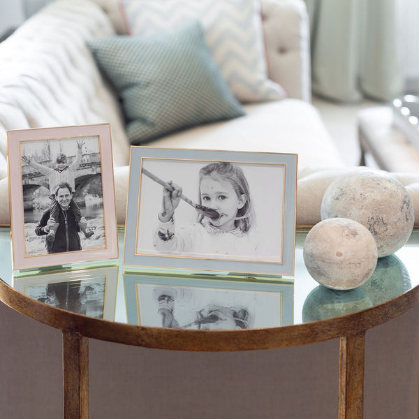 Load image into Gallery viewer, Addison Ross Powder Blue Enamel & Gold Frame - 4 x 6 in
