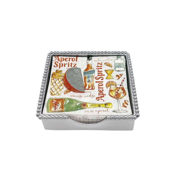 Load image into Gallery viewer, Mariposa Orange Slice (1777) Beaded Napkin Box Set