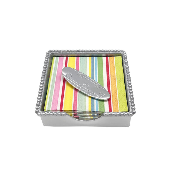 Load image into Gallery viewer, Mariposa Surfboard (1983) Beaded Napkin Box Set
