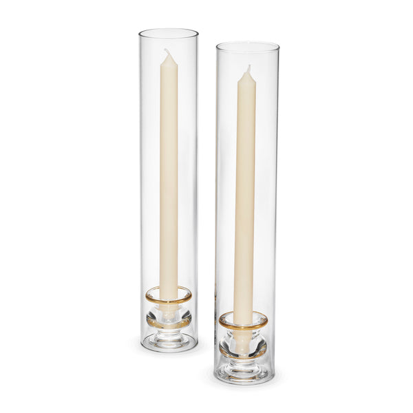 Load image into Gallery viewer, AERIN Sancia Taper Holder with Sleeve, Gold Rim, Set of 2