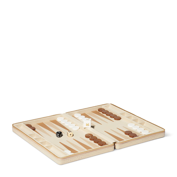 Load image into Gallery viewer, AERIN Enzo Travel Backgammon, Fawn