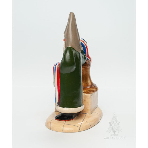 Load image into Gallery viewer, Vaillancourt Folk Art - Liberty Bell Santa - Chalkware Figurine