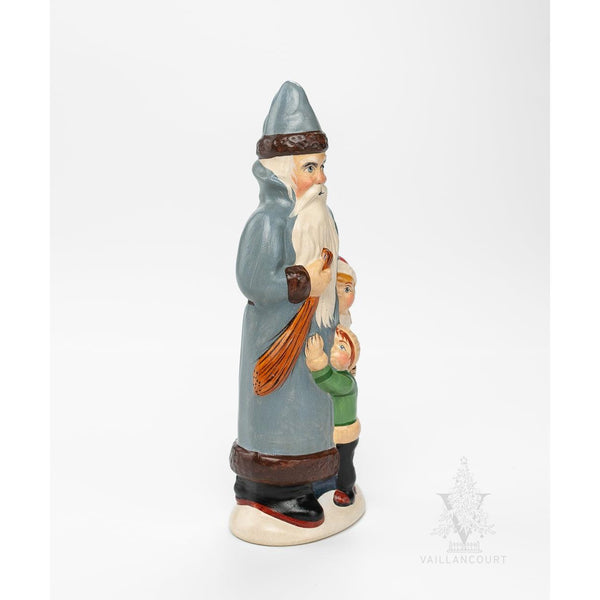 Load image into Gallery viewer, Vaillancourt Folk Art - Father Christmas with Two Children - Chalkware Figurine