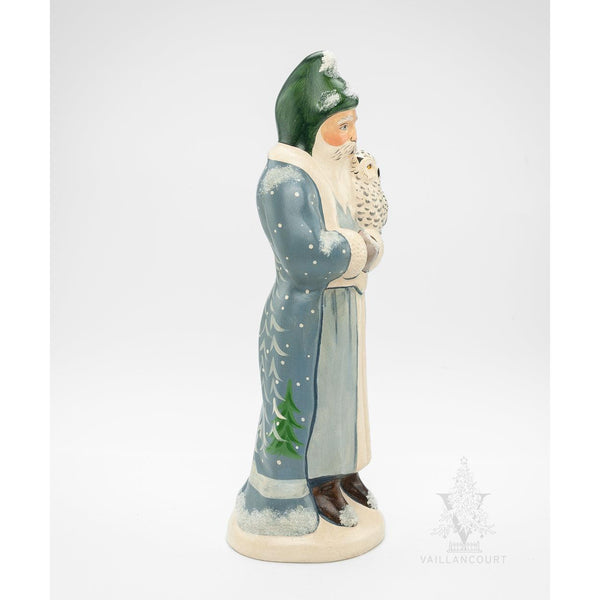 Load image into Gallery viewer, Vaillancourt Folk Art - Owl Whisperer Santa - Chalkware Figurine