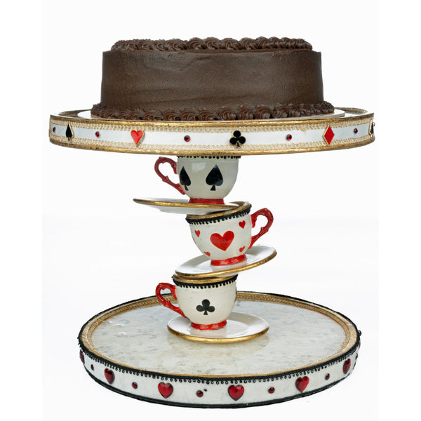 Load image into Gallery viewer, Katherine's Collection Topsy Turvy Teacup Cake Plate