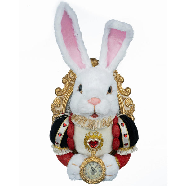 Load image into Gallery viewer, Katherine's Collection White Rabbit Door Knocker – Red