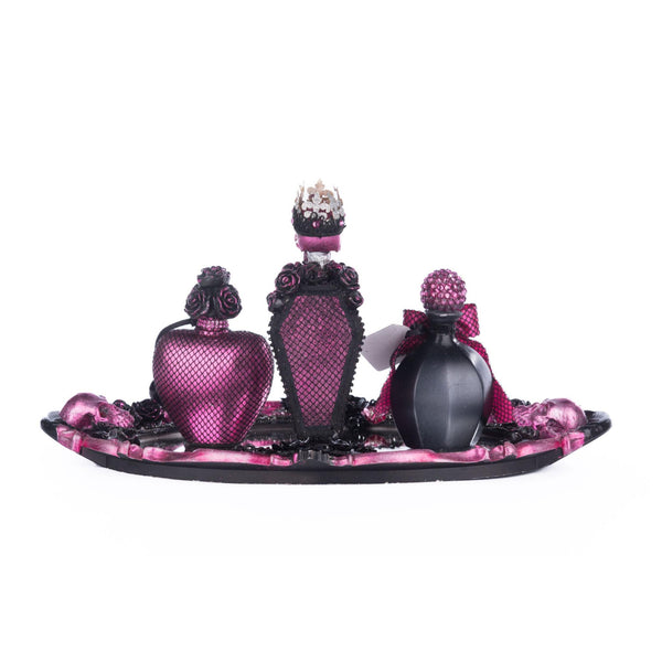 Load image into Gallery viewer, Katherine's Collection Pink Passion Vanity Tray with Bottles Set