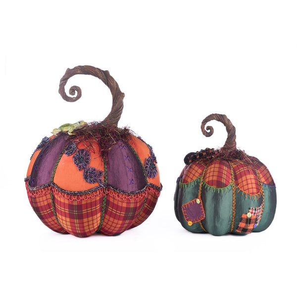 Load image into Gallery viewer, Katherine's Collection Broomstick Acres Pumpkins Set Of 2