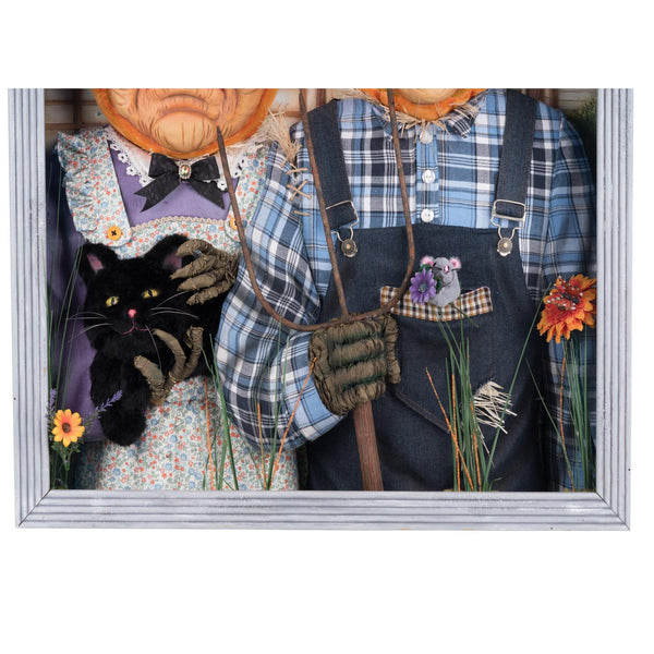 Load image into Gallery viewer, Katherine's Collection American Gothic Pumpkin Wall Piece