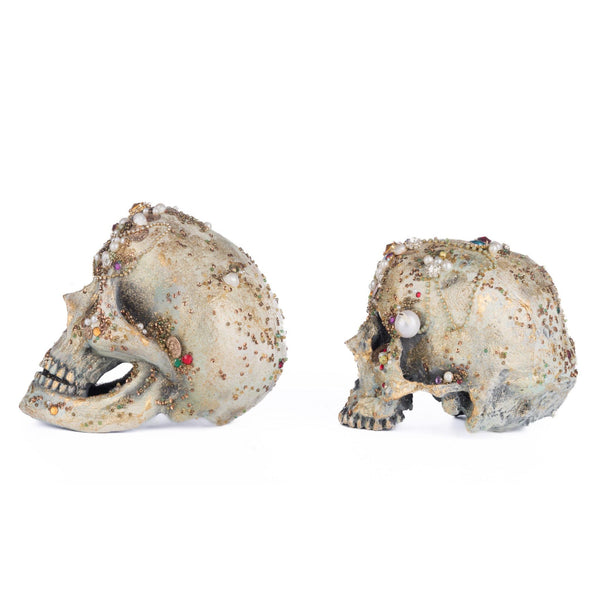 Load image into Gallery viewer, Katherine's Collection Tabletop Jewel Encrusted Skulls Assortment of 2