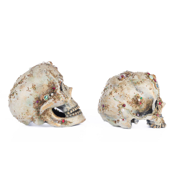 Load image into Gallery viewer, Katherine's Collection Tabletop Jewel Encrusted Skulls Assortment of 2