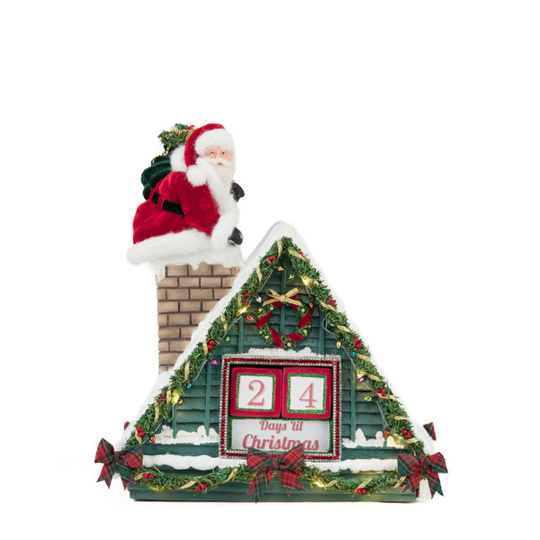 Load image into Gallery viewer, Katherine's Collection Santa In Chimney Christmas Countdown