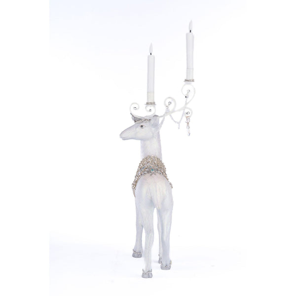 Load image into Gallery viewer, Katherine's Collection Crystal Christmas Standing Deer Candleholder