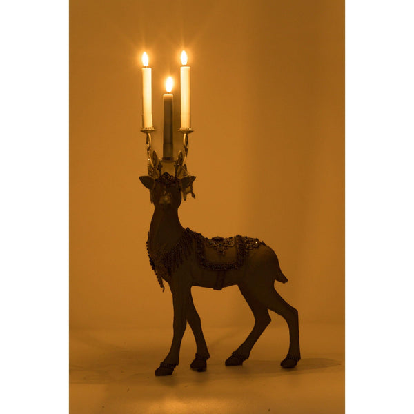 Load image into Gallery viewer, Katherine's Collection Crystal Christmas Standing Deer Candleholder