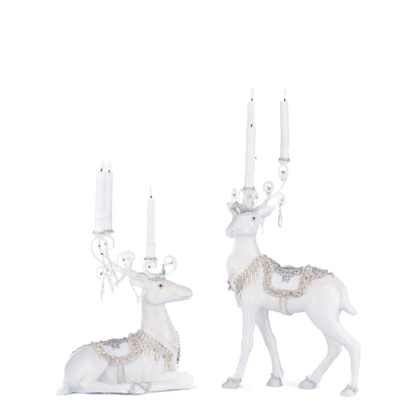 Load image into Gallery viewer, Katherine's Collection Crystal Christmas Sitting Deer Candle Holder