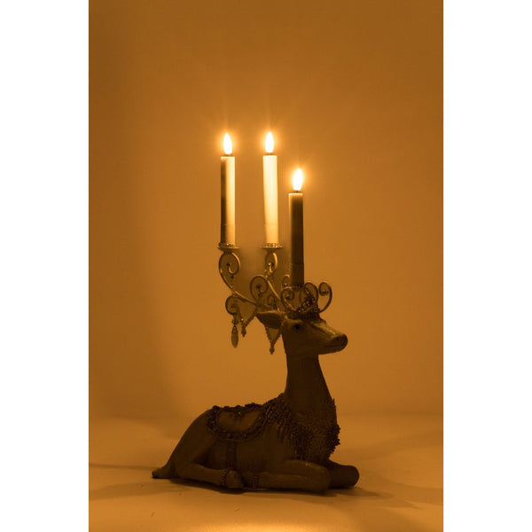 Load image into Gallery viewer, Katherine's Collection Crystal Christmas Sitting Deer Candle Holder