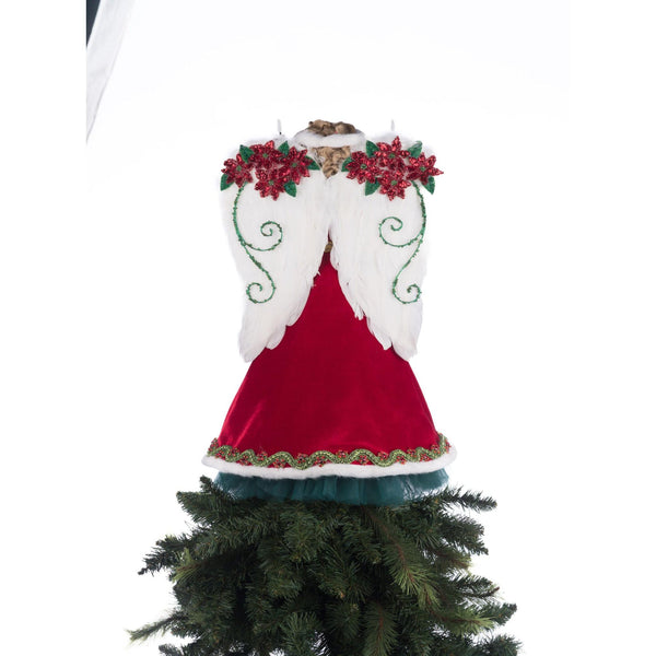 Load image into Gallery viewer, Katherine's Collection Penelope Poinsettia Angel Tree Topper