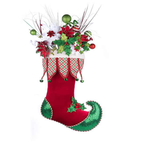 Load image into Gallery viewer, Katherine's Collection Holly Woods Stocking With Floral Wall Piece