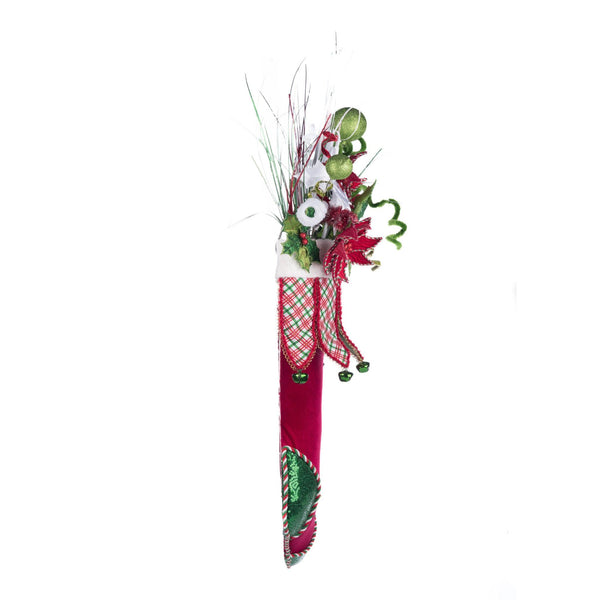 Load image into Gallery viewer, Katherine's Collection Holly Woods Stocking With Floral Wall Piece